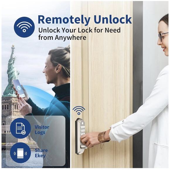 Electronic Keyless Entry Door Lock Digital Code Keypad - Picture 2 of 7